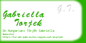 gabriella torjek business card